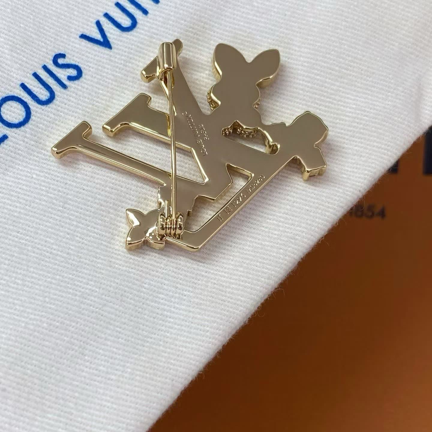 Louis Vuitton LV Logo Brooch